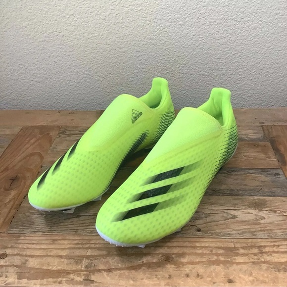 Adidas X Ghosted.3 Laceless FG Men Size 13 Soccer Cleats Solar Yellow FW6969 - Picture 2 of 9